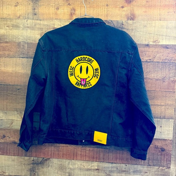 NWOT WESC Hardcore Happiness Trucker Denim Jacket - Picture 4 of 10